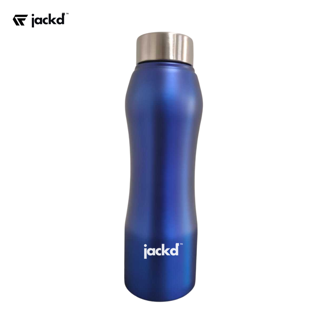 Jacked Stainless Steel Water Bottle – 1 Litre, Dark Blue