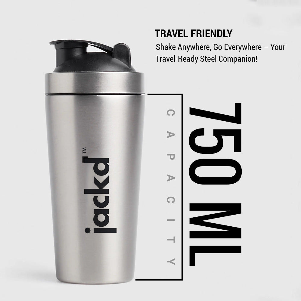 Jackd Premium Stainless Steel Gym Shaker Bottle